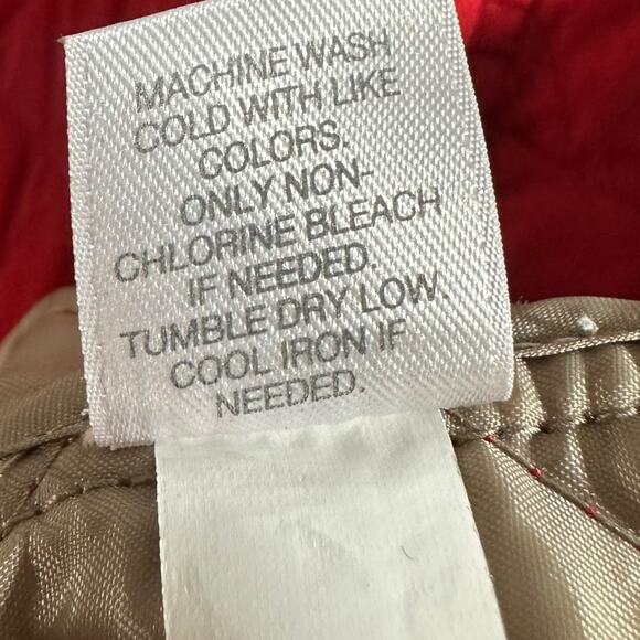 J Jill Quilted Puffer Vest Women’s Size Medium Red Full Zip Sleeveless Active - Picture 7 of 7